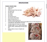Frozen chicken feet to China, Frozen chicken Paws to China, Frozen Chicken Feet and Paws to China